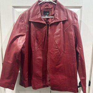 East 5th Rich Red Leather Jacket